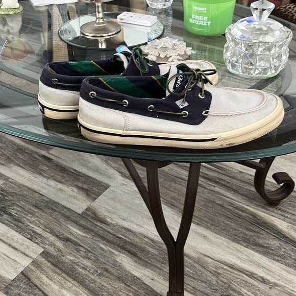 SPERRY ATHLETIC SHOES SZ 10.5 GREY/ DK NAVY GREAT CONDITION NO BOX - Picture 3 of 6